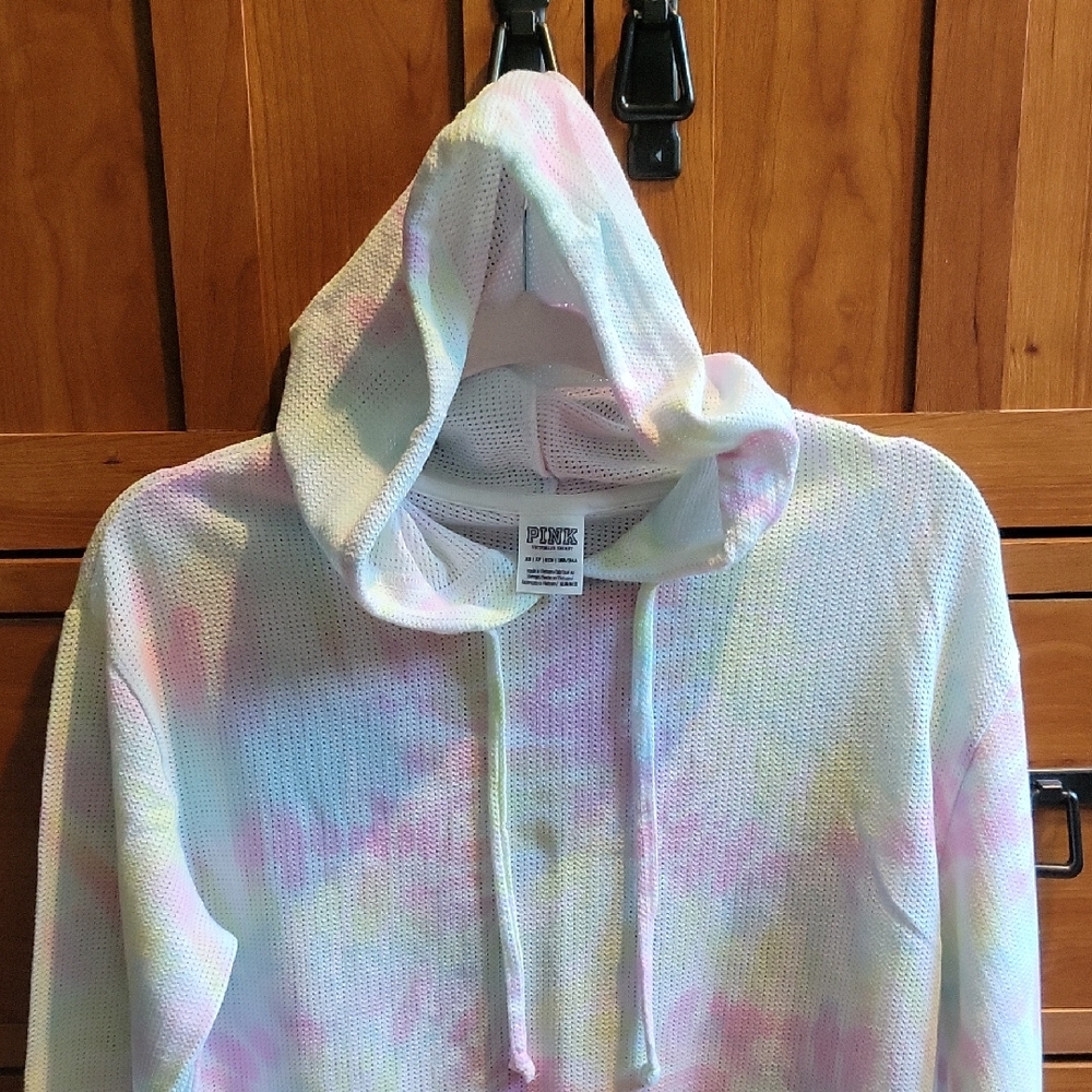 PINK Victoria's Secret Oversized Long Sleeve Sweatshirt in Pink and Purple